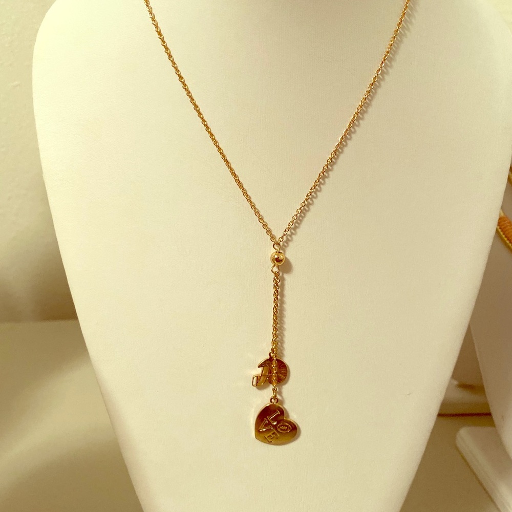 Charming Charlie Football Necklace NWT